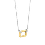 Ti Sento Angled Link CZ Pendant Necklace SALE