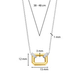 Ti Sento Angled Link CZ Pendant Necklace SALE