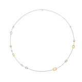 Ti Sento Angled Link Multi CZ Chain Necklace SALE
