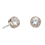 Dew Medium Vintage Rose CZ Stud Earrings SALE