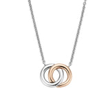 Ti Sento Entwined Circles Rose Gold Plated Pendant Necklace SALE