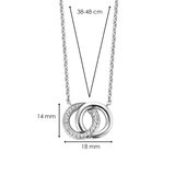 Ti Sento Entwined Circles CZ Pendant Necklace SALE