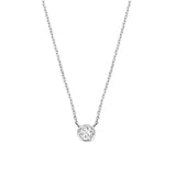Ti Sento Petite Solitaire Rubover CZ Necklace