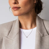 Ti Sento Petite Solitaire Rubover CZ Necklace