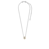 Ti Sento Petite Solitaire Rubover CZ Gold Plated Pendant Necklace