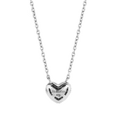 Ti Sento Heart Shape Petite CZ Pendant Necklace