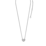 Ti Sento Heart Shape Petite CZ Pendant Necklace