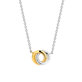Ti Sento Linking Circles Gold Plated Pendant Necklace