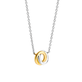 Ti Sento Linking Circles Gold Plated Pendant Necklace
