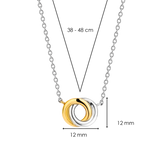 Ti Sento Linking Circles Gold Plated Pendant Necklace