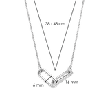Ti Sento Neverending Link Duo Pendant Necklace