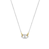 Ti Sento Coffee Bean Link CZ Pendant Necklace SALE