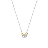 Ti Sento Coffee Bean Link CZ Pendant Necklace SALE