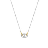 Ti Sento Coffee Bean Link CZ Pendant Necklace SALE