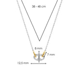 Ti Sento Coffee Bean Link CZ Pendant Necklace SALE
