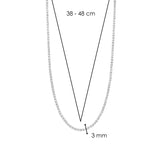 Ti Sento Cubic Zirconia Tennis Necklace