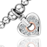 Clogau Cariad Silver Topaz Sparkle Heart Affinity Bracelet