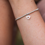 Clogau Cariad Silver Topaz Sparkle Heart Affinity Bracelet
