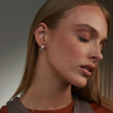 Clogau Cariad Silver Topaz Sparkle Half Hoop Earrings