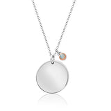 Clogau Celebration Silver Birthstone Disc Pendant SALE
