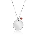 Clogau Celebration Silver Birthstone Disc Pendant SALE