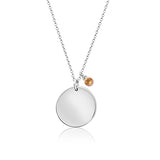 Clogau Celebration Silver Birthstone Disc Pendant SALE