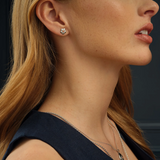 Clogau Gold Sterling Silver Forget Me Not Stud Earrings