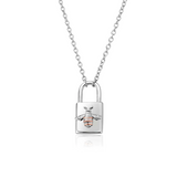 Clogau Nature's Wonder Silver Honey Bee Padlock Pendant SALE