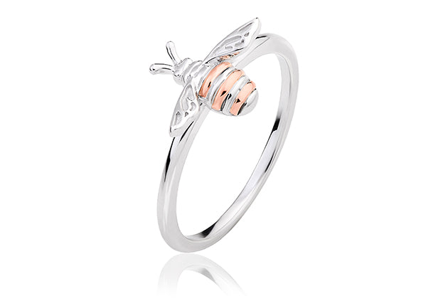 Clogau Nature's Wonder Silver Honey Bee Ring SALE