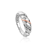 Clogau Gold Sterling Silver Lovers Twist Ring SALE
