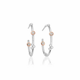 Clogau Celebration Silver Topaz Hoop Earrings SALE