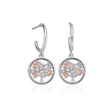 Clogau Tree of Life Silver Drop Earrings