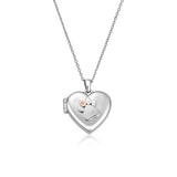 Clogau Paw Prints Silver Topaz Heart Locket