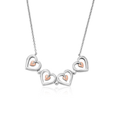 Clogau Tree of Life Silver Heart Two Way Necklace