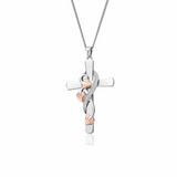 Clogau Tree of Life Silver Topaz Vine Cross Pendant