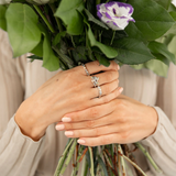 Clogau Tree of Life Sterling Silver White Topaz Band Ring SALE