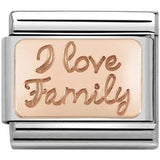 Nomination Classic Rose Gold I Love Family Charm