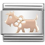 Nomination Classic Rose Gold Dog With Bow Charm