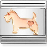 Nomination Classic Rose Gold Dog With Heart Charm