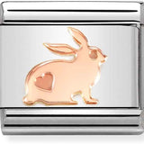 Nomination Classic Rose Gold Rabbit With Heart Charm