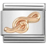 Nomination Classic Rose Gold Music Treble Clef Charm