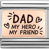 Nomination Classic Rose Gold Dad My Hero Charm