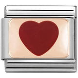 Nomination Classic Rose Gold Enamel Red Heart Charm