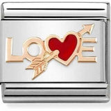 Nomination Classic Rose Gold Enamel Love Charm