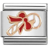 Nomination Classic Rose Gold Enamel Christmas Candy Cane Charm
