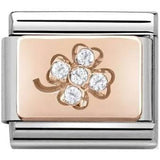 Nomination Classic Rose Gold CZ Shamrock Charm SALE