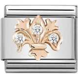 Nomination Classic Rose Gold CZ Lily Charm