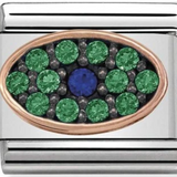Nomination Classic Rose Gold CZ Evil Eye Black Rhodium Pavé Set Charm SALE