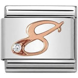 Nomination Classic Rose Gold CZ Number Eight Charm SALE