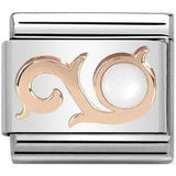 Nomination Classic Rose Gold Pearl Tribal Swirl Charm SALE